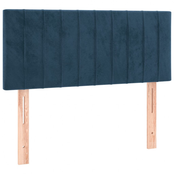 Cabeceira de cama veludo 100x5x78/88 cm azul-escuro M 2