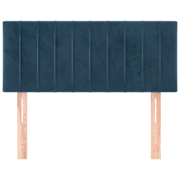Cabeceira de cama veludo 100x5x78/88 cm azul-escuro M 3