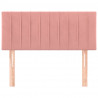 Cabecero de terciopelo rosa 100x5x78/88 cm 3