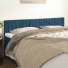 Cabeceira de cama 2 pcs veludo 90x5x78/88 cm azul-escuro 1