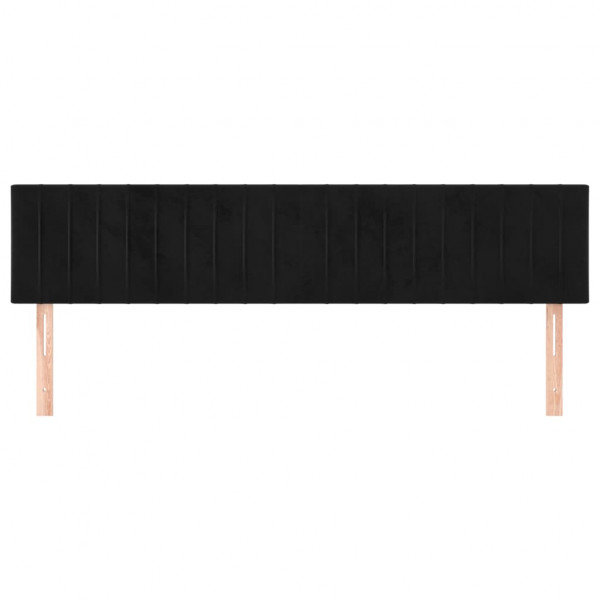 Cabeceira de cama 2 pcs veludo 100x5x78/88 cm preto M 3