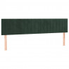 Cabeceira de cama 2 pcs veludo 100x5x78/88 cm verde-escuro 2