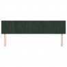 Cabeceira de cama 2 pcs veludo 100x5x78/88 cm verde-escuro 3
