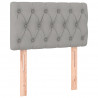 Cabeceira de cama tecido 80x7x78/88 cm cinzento-claro 2