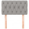Cabeceira de cama tecido 80x7x78/88 cm cinzento-claro 3