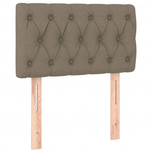 Cabeceira de cama tecido 80x7x78/88 cm cinzento-acastanhado H
