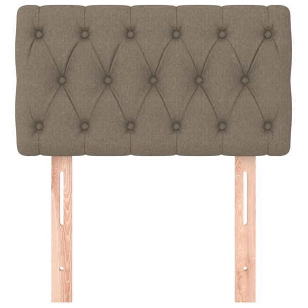 Cabeceira de cama tecido 80x7x78/88 cm cinzento-acastanhado M 3