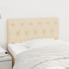 Cabeceira de cama tecido 80x7x78/88 cm creme 1