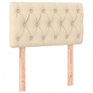 Cabeceira de cama tecido 80x7x78/88 cm creme H