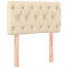Cabeceira de cama tecido 80x7x78/88 cm creme 2
