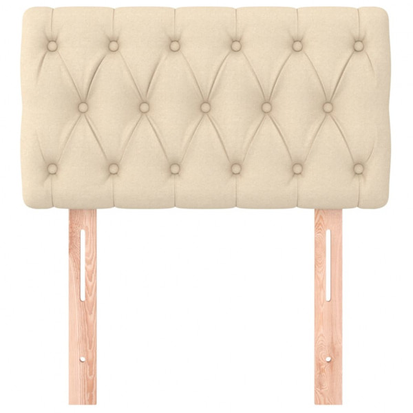 Cabeceira de cama tecido 80x7x78/88 cm creme M 3