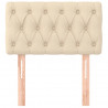 Cabeceira de cama tecido 80x7x78/88 cm creme 3