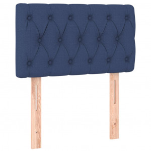 Cabeceira de cama tecido 80x7x78/88 cm azul H