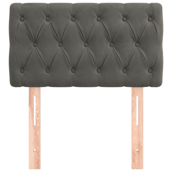 Cabeceira de cama veludo 80x7x78/88 cm cinzento-escuro M 3