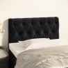 Cabeceira de cama veludo 80x7x78/88 cm preto 1