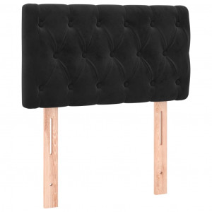 Cabeceira de cama veludo 80x7x78/88 cm preto H