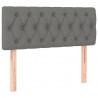 Cabeceira de cama tecido 90x7x78/88 cm cinzento-escuro 2