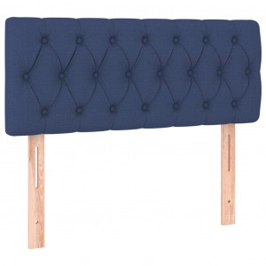 Cabeceira de cama tecido 90x7x78/88 cm azul H
