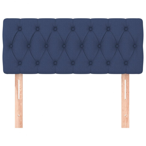 Cabeceira de cama tecido 90x7x78/88 cm azul M 3