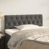 Cabeceira de cama veludo 90x7x78/88 cm cinzento-escuro 1