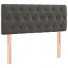Cabeceira de cama veludo 90x7x78/88 cm cinzento-escuro 2