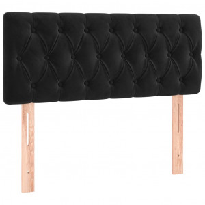 Cabeceira de cama veludo 90x7x78/88 cm preto H