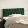 Cabeceira de cama veludo 90x7x78/88 cm verde-escuro 1