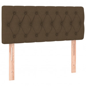 Cabeceira de cama tecido 100x7x78/88 cm castanho-escuro H