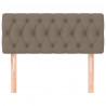 Cabecero de tela gris taupe 100x7x78/88 cm 3