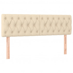 Cabeceira de cama 2 pcs tecido 72x7x78/88 cm creme H