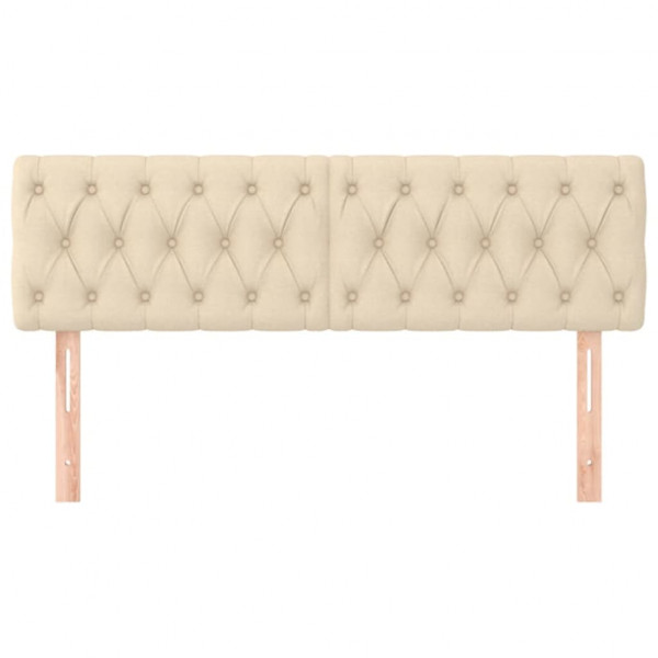 Cabeceros 2 unidades tela color crema 72x7x78/88 cm M 3