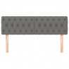 Cabeceira de cama 2 pcs tecido 80x7x78/88 cm cinzento-escuro 3