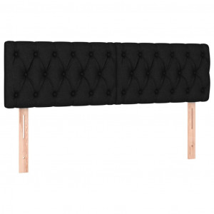 Cabeceira de cama 2 pcs tecido 80x7x78/88 cm preto H