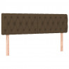 Cabeceira de cama 2 pcs tecido 80x7x78/88 cm castanho-escuro 2