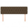 Cabeceira de cama 2 pcs tecido 80x7x78/88 cm castanho-escuro 3