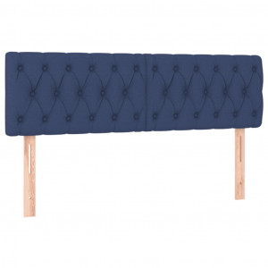 Cabeceira de cama 2 pcs tecido 80x7x78/88 cm azul H