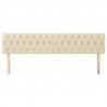 Cabeceira de cama 2 pcs tecido 90x7x78/88 cm creme 3