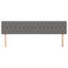 Cabeceira de cama 2 pcs tecido 100x7x78/88 cm cinzento-escuro 3