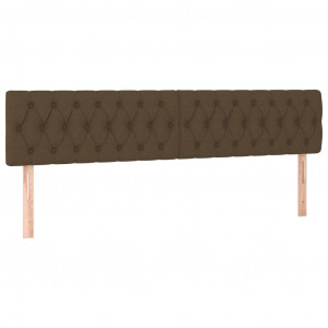 Cabeceira de cama 2 pcs tecido 100x7x78/88 cm castanho -escuro H