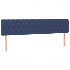 Cabeceira de cama 2 pcs tecido 100x7x78/88 cm azul H
