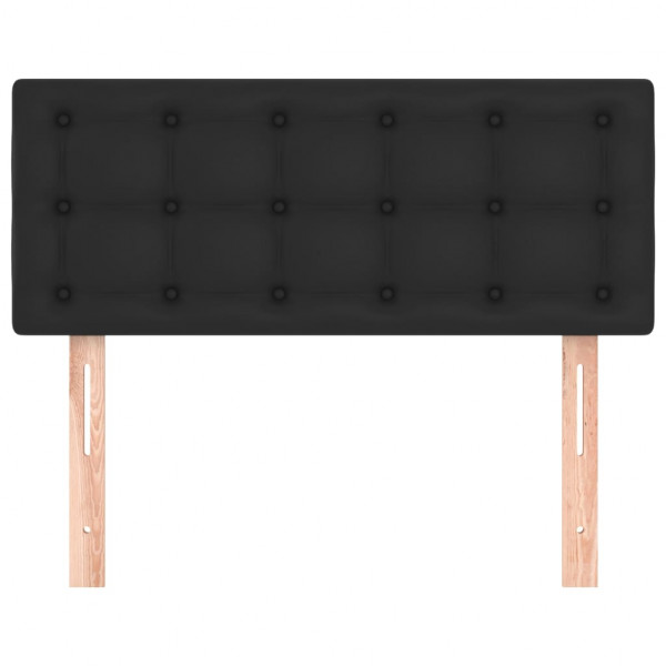 Cabecero de cuero sintético negro 80x5x78/88 cm M 3