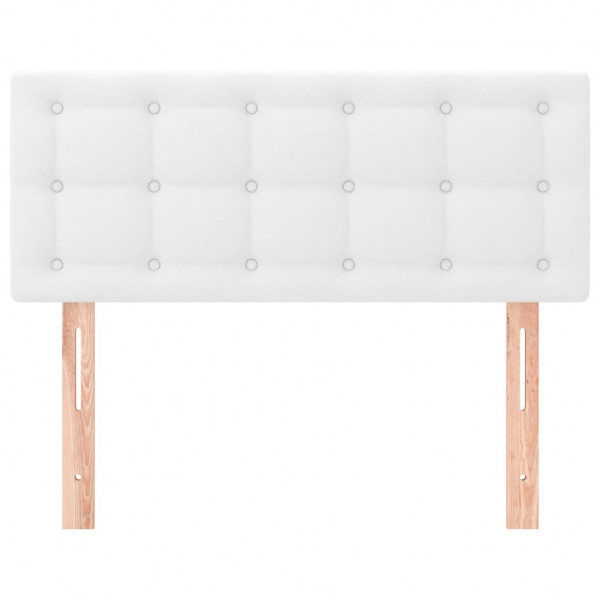 Cabeceira de cama couro artificial 80x5x78/88 cm branco M 3