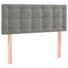Cabeceira de cama veludo 80x5x78/88 cm cinzento-claro 2