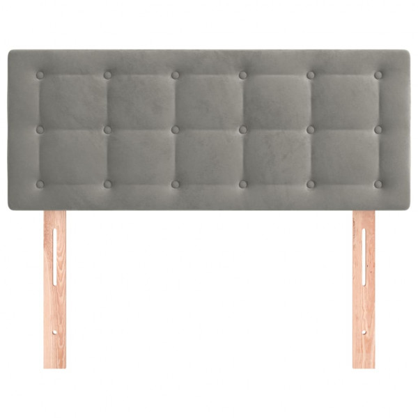 Cabecero de terciopelo gris claro 80x5x78/88 cm M 3