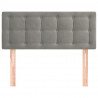 Cabecero de terciopelo gris claro 80x5x78/88 cm 3