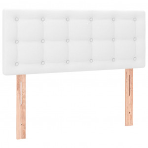 Cabecero de cuero sintético blanco 90x5x78/88 cm H