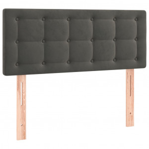 Cabeceira de cama veludo 90x5x78/88 cm cinzento-escuro H
