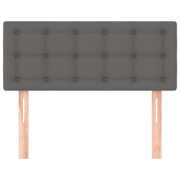 Cabeceira de cama couro artificial 100x5x78/88 cm cinzento M 3