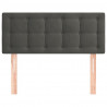 Cabeceira de cama veludo 100x5x78/88 cm cinzento-escuro 3
