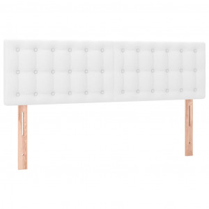 Cabeceira de cama 2 pcs couro artificial 72x5x78/88 cm branco H